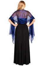 Load image into Gallery viewer, Navy Silky Wedding Shawl