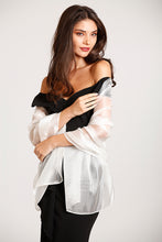 Load image into Gallery viewer, Iridescent Golden Taupe Wedding Shawl Pashmina Wrap Scarf