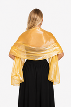 Load image into Gallery viewer, Silky Iridescent Golden Yellow Shawl