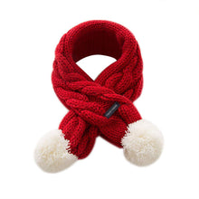 Load image into Gallery viewer, Kids Cable Knit Pom Pom Snood Scarf