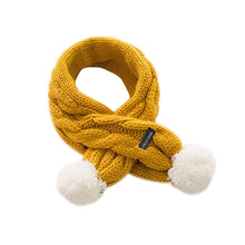 Load image into Gallery viewer, Kids Cable Knit Pom Pom Snood Scarf