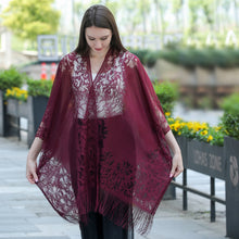 Load image into Gallery viewer, Burgundy Lace Kimono