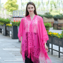 Load image into Gallery viewer, Hot Pink Lace Kimono