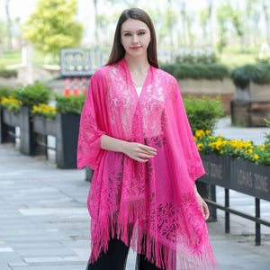 Hot Pink Lace Kimono