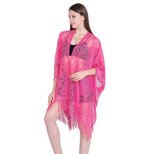 Load image into Gallery viewer, Hot Pink Lace Kimono