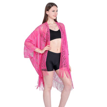 Load image into Gallery viewer, Hot Pink Lace Kimono
