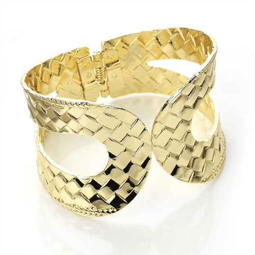 Gold Statement Wide Bangle