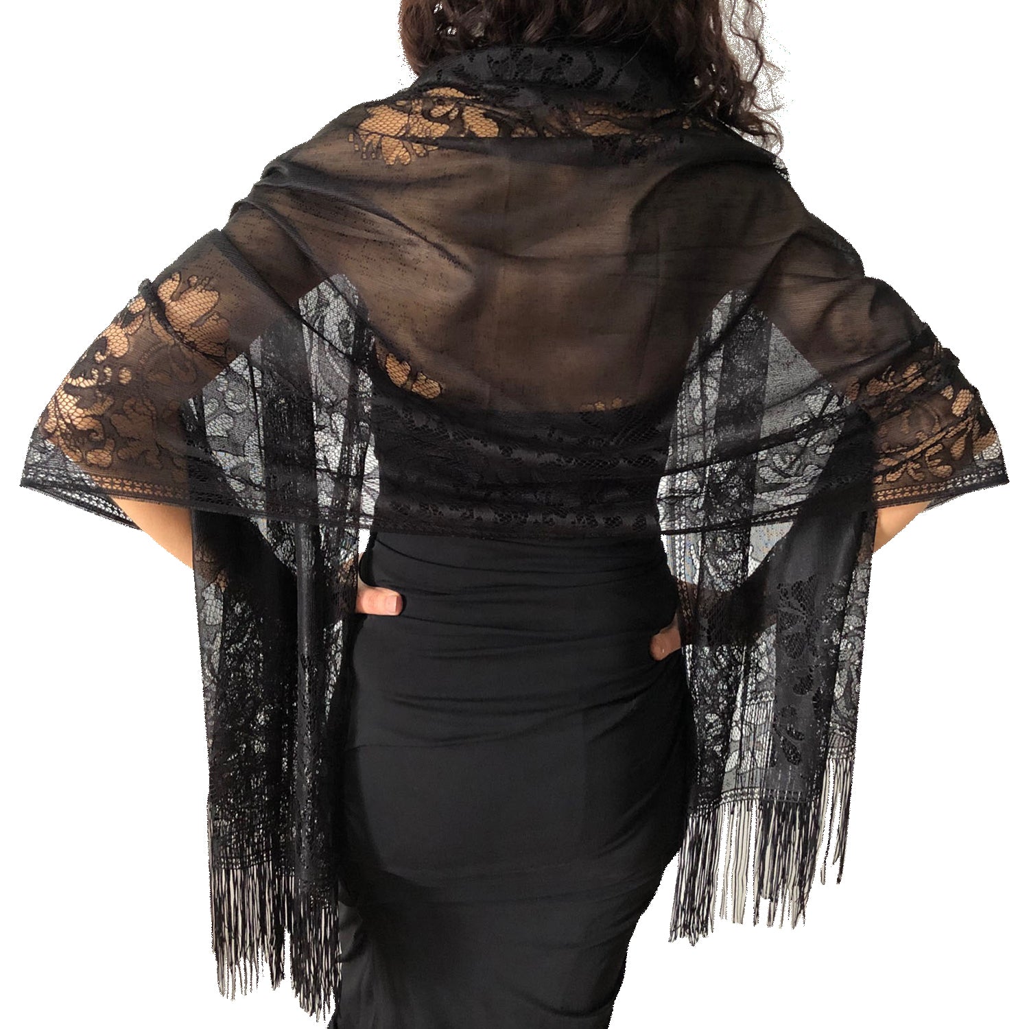 Black Tulle Wedding Wrap Shawl Lace Pashmina Scarf – Central Chic Black Tulle Wedding Wrap Shawl Lace Pashmina Scarf – Central Chic