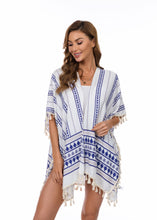 Load image into Gallery viewer, Blue Patterned Kimono