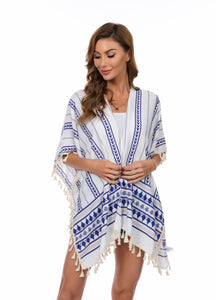 Blue Patterned Kimono