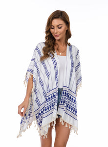 Blue Patterned Kimono