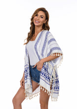 Load image into Gallery viewer, Blue Patterned Kimono