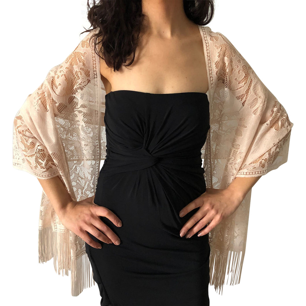 Champagne Lace Pashmina