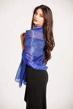 Load image into Gallery viewer, Central Chic Royal Blue Shawl for weddings and parties