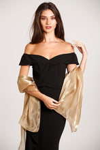 Load image into Gallery viewer, Central Chic Golden Taupe Shawl wrap stole and scarf for weddings and parties