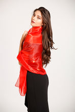 Load image into Gallery viewer, Central Chic scarlet red shawl for wedding and parties