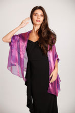 Load image into Gallery viewer, Royal Purple Iridescent Pashmina Wedding Wrap Scarf