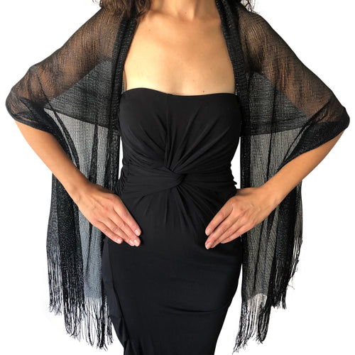 Black Shimmer Shawl