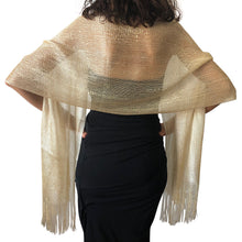 Load image into Gallery viewer, Champagne Gold Shimmer Shawl