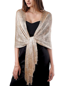 Champagne Gold Shimmer Shawl Central Chic Champagne Gold Shimmer Shawl Central Chic