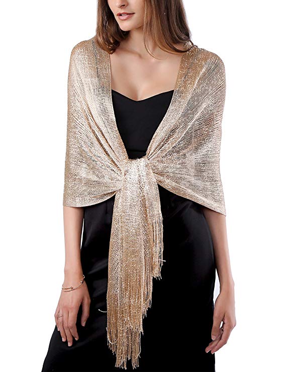 Champagne Gold Shimmer Shawl