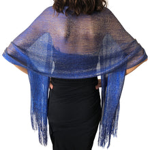 Load image into Gallery viewer, Cobalt Blue Shimmer Shawl