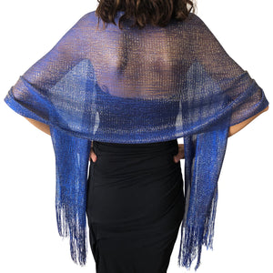 Cobalt Blue Shimmer Shawl