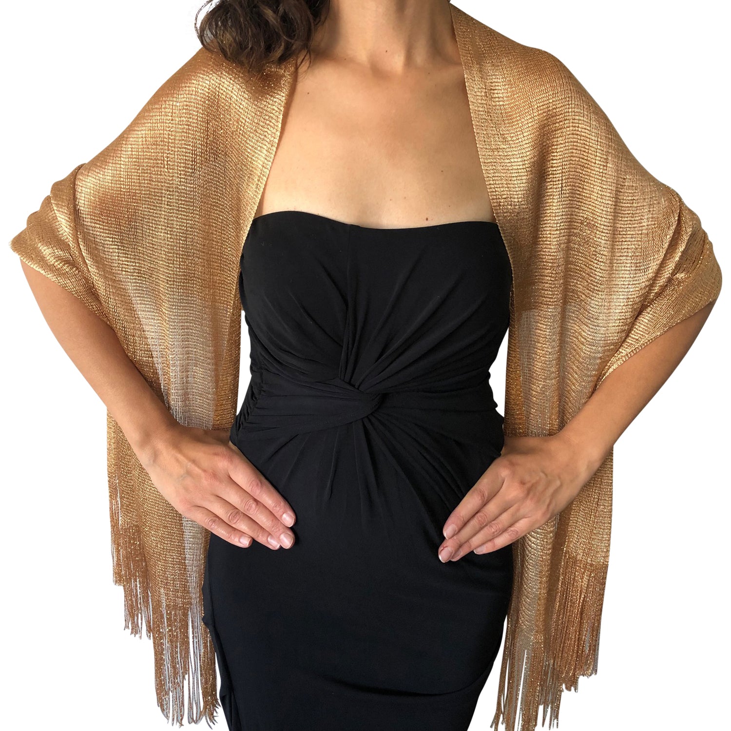 Copper Gold Shimmer Shawl Central Chic Copper Gold Shimmer Shawl Central Chic