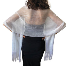 Load image into Gallery viewer, Light Silver Shimmer Shawl