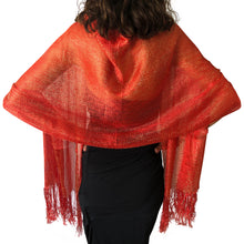 Load image into Gallery viewer, Red Shimmer Shawl