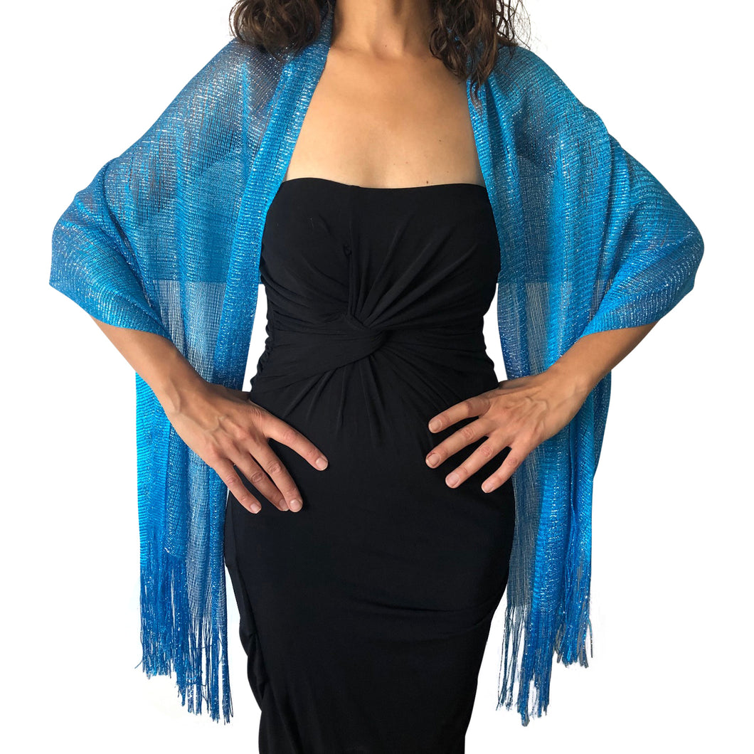 Turquoise Shimmer Shawl