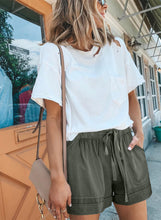 Load image into Gallery viewer, Womens Linen Feel Green Shorts