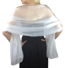 Load image into Gallery viewer, Central Chic white wedding shawl