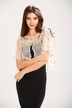 Load image into Gallery viewer, Champagne Gold 1920s Sequin Capelet