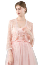 Load image into Gallery viewer, Pink Lace Open Cardigan
