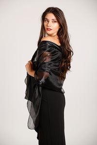 Black shawls and wraps for weddings and parties