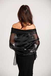 Central Chic Black shawl for weddings and parties