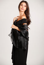 Load image into Gallery viewer, Central Chic Black shawl for weddings and parties