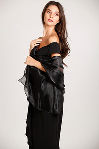 Central Chic Black shawl for weddings and parties