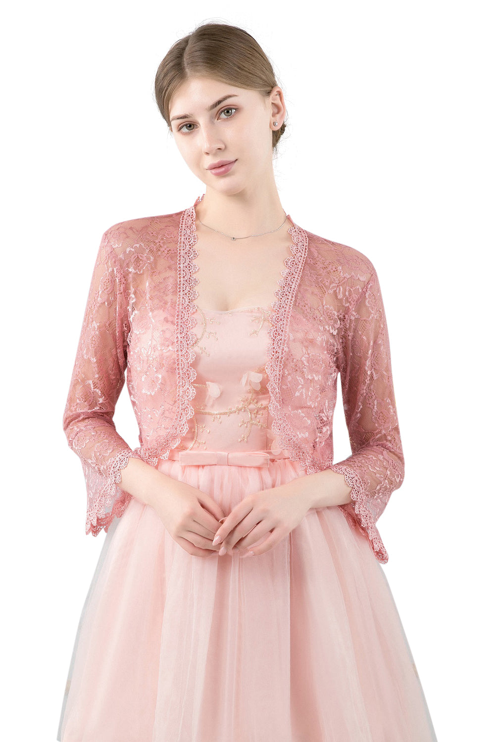 1960s Pink floral lace bolero jacket Pink Bolero Vintage - Etsy