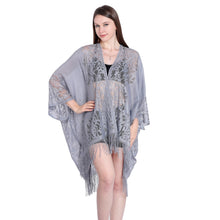 Load image into Gallery viewer, Grey Lace Kimono