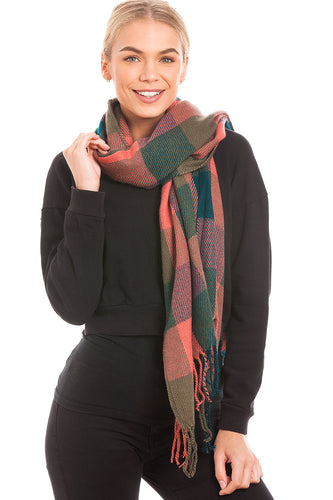 Multicoloured Tartan Scarf Shawl