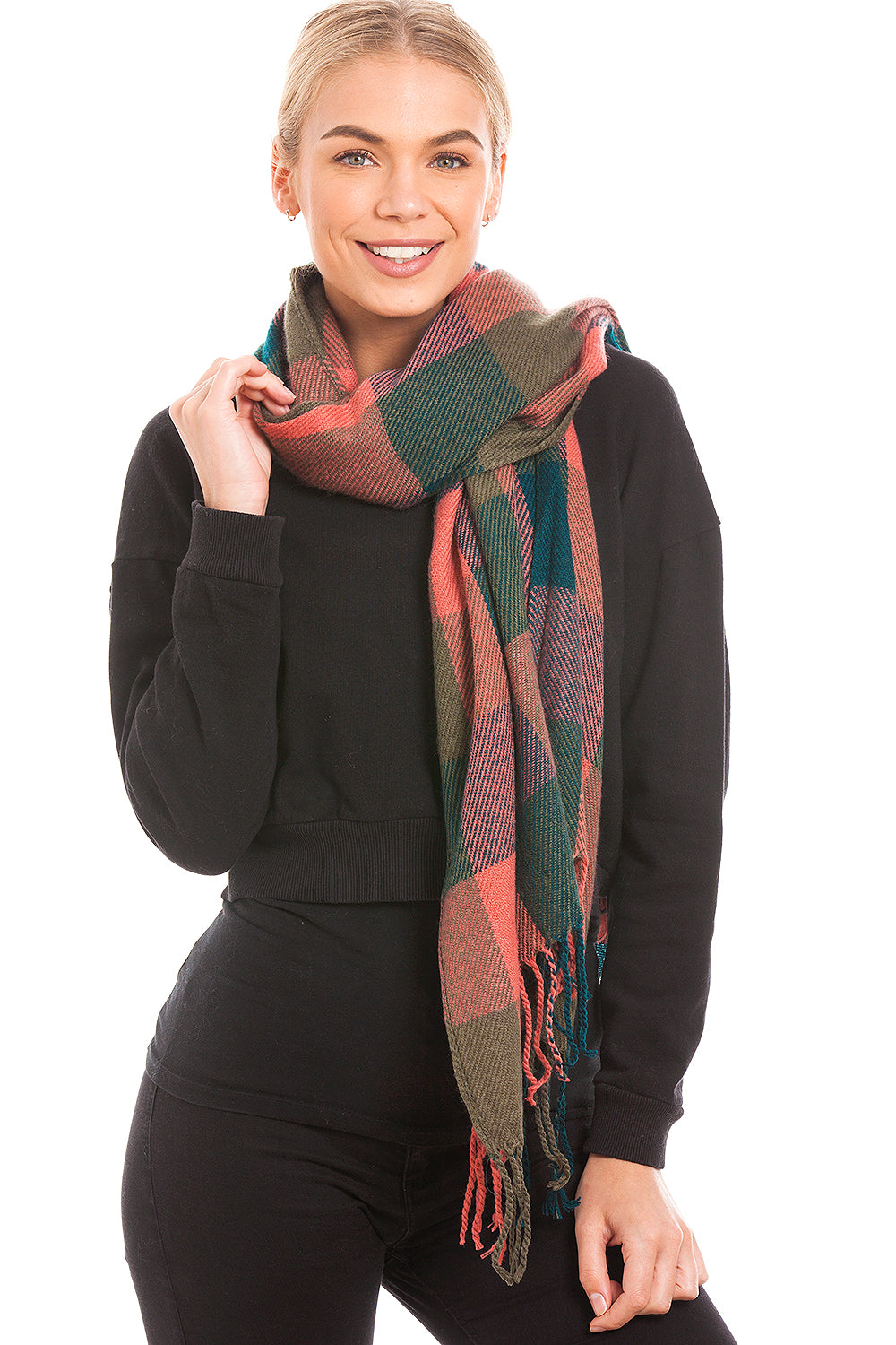 Multicoloured Tartan Scarf Shawl
