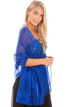 Load image into Gallery viewer, Central Chic Royal Blue Shawl for weddings and parties