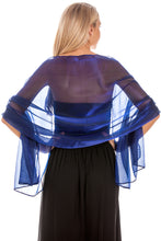 Load image into Gallery viewer, Central Chic navy shawl wrap 