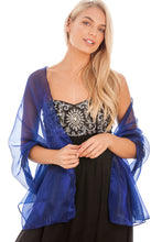 Load image into Gallery viewer, Central Chic navy shawl for weddings and parties