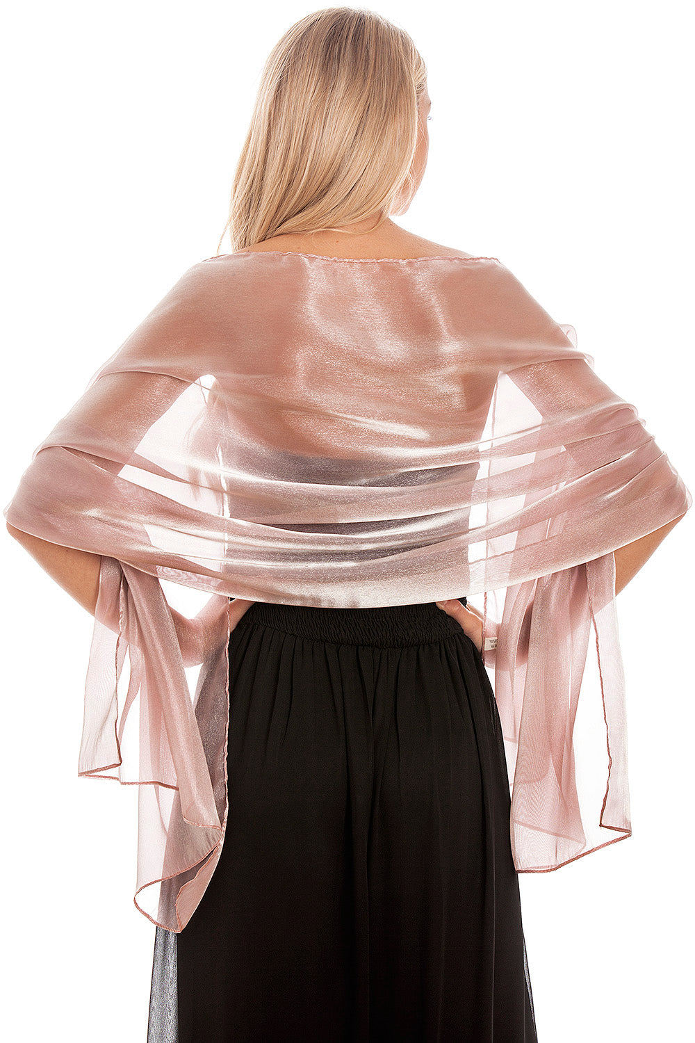 Iridescent Dusky Pink Pashmina Shawl
