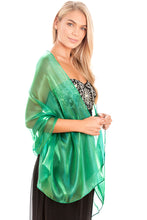 Load image into Gallery viewer, Central Chic Emerald Green Wedding Shawl 