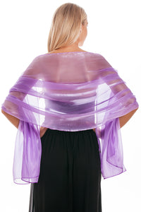 Iridescent purple shawls and wraps