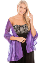 Load image into Gallery viewer, Central Chic Purple shawl for weddings and parties
